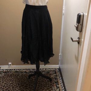 Beautiful Black Dinner Skirt with Ruffles.